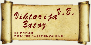Viktorija Batoz vizit kartica